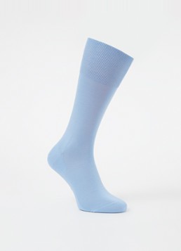 Falke Heren Climawool sokken in scheerwolblend in de kleur Lichtblauw, maat: 39-40