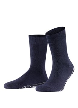 Falke Heren Homepads huissokken in wolblend met anti-slip in de kleur Blauw, maat: 39/42