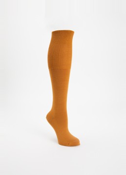 Falke Dames Airport kniekousen in wolblend in de kleur Hazelnootbruin, maat: 45/46