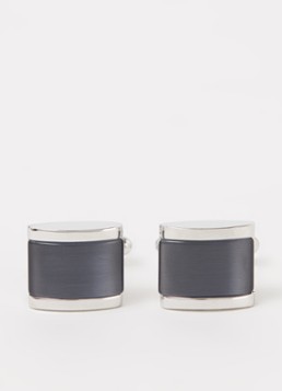 Profuomo Heren Cat's eye manchetknopen in de kleur Grijs, maat: OS