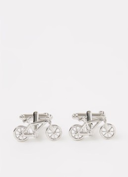 Profuomo Heren Fiets manchetknopen in de kleur Zilver, maat: OS