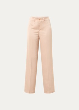 Xandres Dames Puko mid waist straight fit pantalon van satijn in de kleur Goud