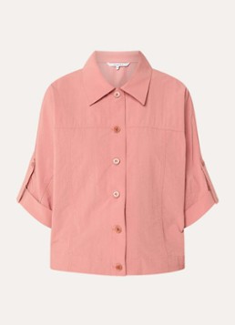 Xandres Dames Hibis blouse met kraag in de kleur Koraal