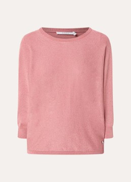 Xandres Dames Gerett fijngebreide pullover met lurex in de kleur Koraalroze