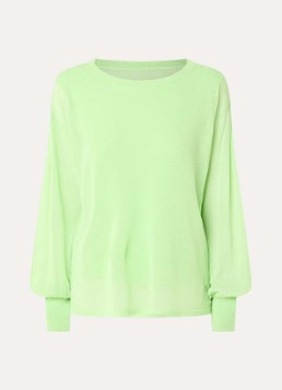 Xandres Dames Alide fijngebreide trui met rugdécolleté in de kleur Lime