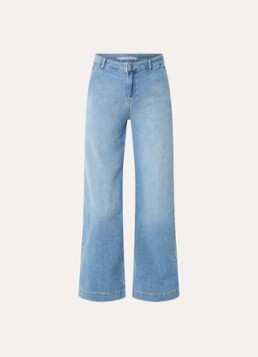 Xandres Dames Pasis Azak high waist wide leg jeans met medium wassing in de kleur Indigo