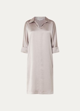Xandres Dames Kenano midi jurk met V-hals in de kleur Creme