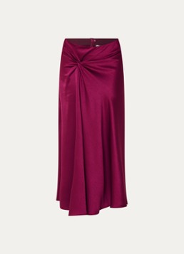 Xandres Dames Rokia midi rok van satijn in de kleur Paars