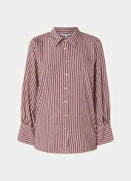 Xandres Dames Heloisa blouse met streepprint in de kleur Aubergine