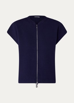 Xandres Dames Aglae gilet met steekzakken in de kleur Donkerblauw