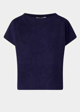 Xandres Dames Avril Fijngebreide mouwloze top in de kleur Donkerblauw