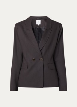 Xandres Dames Bonanza double-breasted blazer in wolblend in de kleur Bruin