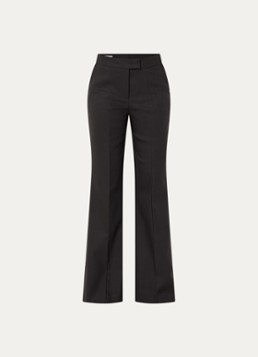 Xandres Dames Patriz high waist flared fit pantalon in wolblend in de kleur Antraciet