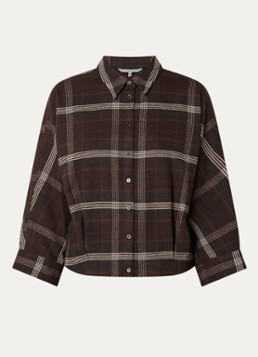 Xandres Dames Hilou blouse met ruitdessin in de kleur Bruin