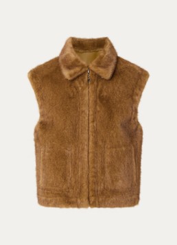 Xandres Dames Jana reversible bodywarmer met steekzakken in de kleur Bruin