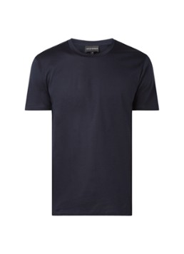 Armani Heren T-shirt met ronde hals in de kleur Donkerblauw