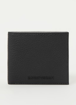 Armani Heren Portemonnee van leer in de kleur Zwart