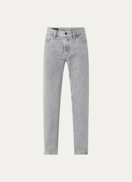 Armani Heren Straight leg jeans met steekzakken in de kleur Lichtgrijs