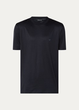 Armani Heren T-shirt met logo in de kleur Donkerblauw
