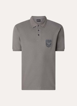 Armani Heren Regular fit polo met logoborduring in de kleur Rood
