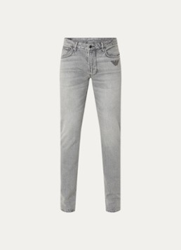 Armani Heren Slim fit jeans met steekzakken in de kleur Middenblauw