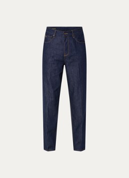 Armani Heren Straight leg jeans met donkere wassing in de kleur Donkerblauw