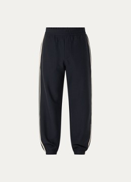 Armani Heren Mid waist tapered fit joggingbroek in de kleur Donkerblauw