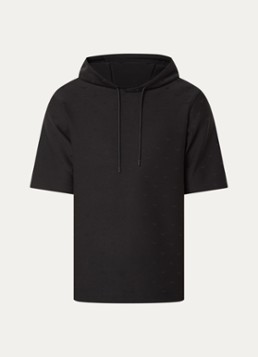 Armani Heren Hoodie met logoprint in de kleur Zwart