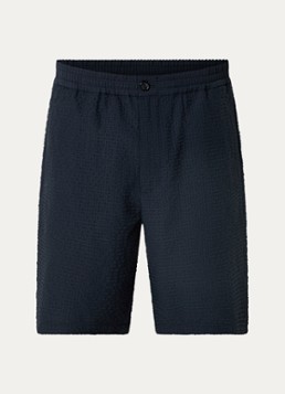 Armani Heren Wide fit korte broek met structuur in de kleur Donkerblauw