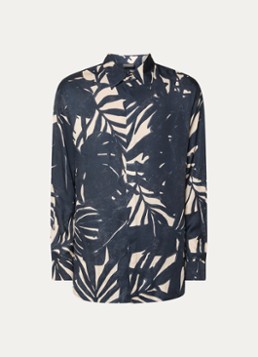 Armani Heren Regular fit overhemd met print in de kleur Donkerblauw
