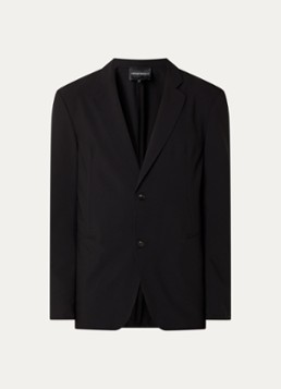 Armani Heren Regular fit colbert van crêpe met paspelzakken in de kleur Zwart