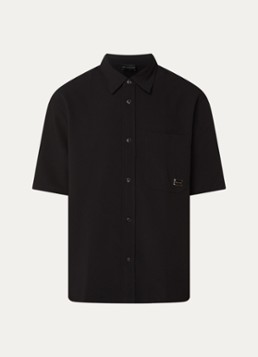 Armani Heren Regular fit overhemd met borstzak in de kleur Zwart