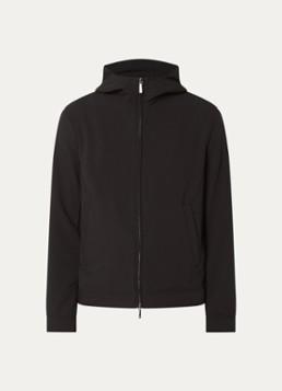 Armani Heren Jack met capuchon en steekzakken in de kleur Zwart