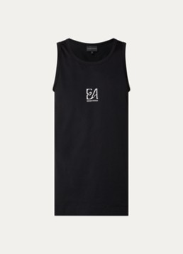 Armani Heren Tanktop met logo in de kleur Zwart