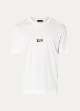 Armani Heren T-shirt met logo in de kleur Wit