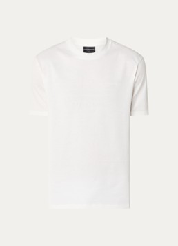 Armani Heren T-shirt met logo in de kleur Bordeauxrood