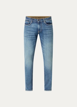 Armani Heren Slim fit jeans met medium wassing en steekzakken in de kleur Indigo