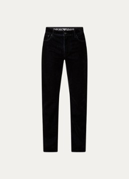 Armani Heren Slim fit jeans met donkere wassing in de kleur Zwart