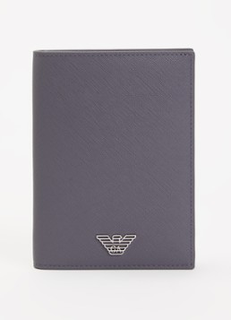Armani Heren Paspoortetui met logo in de kleur Taupe