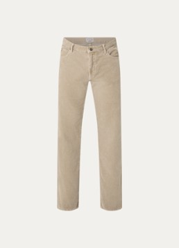 Armani Heren Straight fit chino van corduroy in de kleur Beige