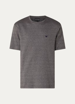 Armani Heren T-shirt met logo in de kleur Antraciet