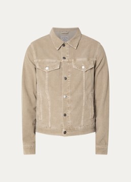 Armani Dames Jack van corduroy met steekzakken in de kleur Lichtgrijs
