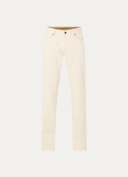 Armani Heren Straight leg jeans met gekleurde wassing in de kleur Creme