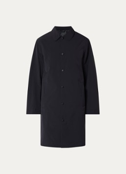 Armani Heren Trenchcoat met ritszakken en kraag in de kleur Donkerblauw