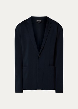 Armani Heren Regular fit colbert met steekzakken in de kleur Donkerblauw