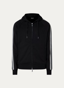 Armani Heren Sweatvest met capuchon in de kleur Zwart