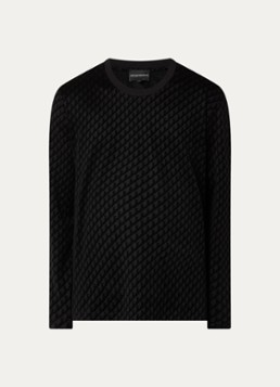 Armani Heren Longsleeve met logoprint in de kleur Zwart