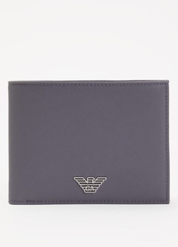 Armani Heren Portemonnee met logo in de kleur Taupe