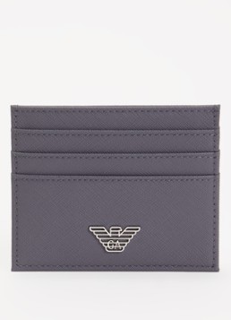 Armani Heren Pasjeshouder met logo in de kleur Taupe