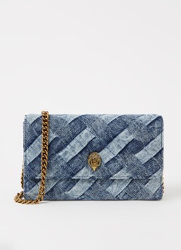 Kurt Geiger Dames Kensington clutch van denim met afneembare schouderriem